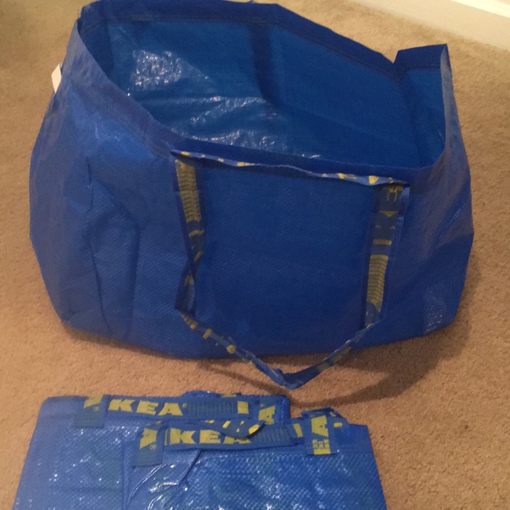 IKEA 2 large canvas bags new frakta
